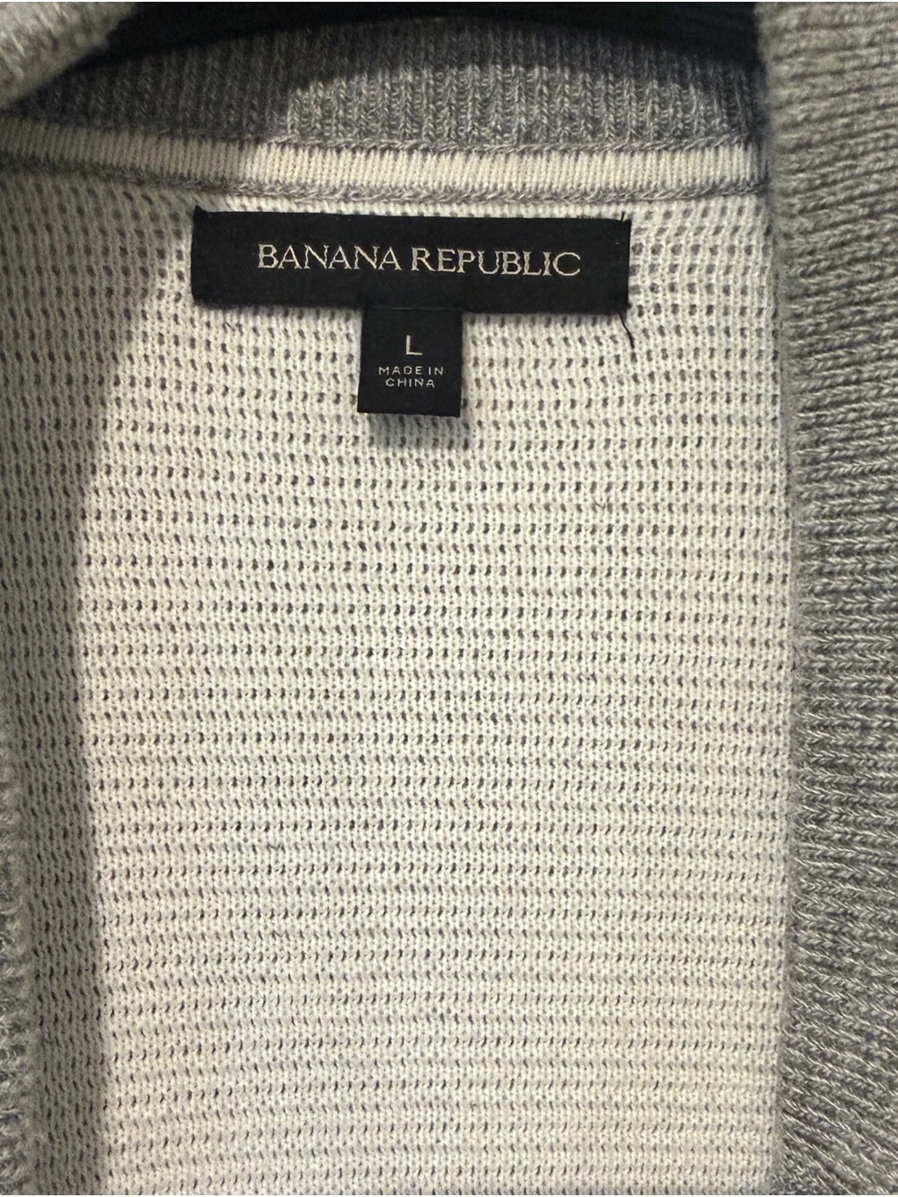 Banana Republic Vintage Gray Zip-Up Men's Sweater